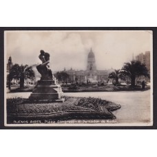 PLAZA CONGRESO ANTIGUA TARJETA POSTAL